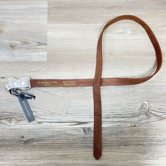 Urban Code London Genuine Leather Belt Size Women's M Skinny Brown Leather NEW - Picture 4 of 4
